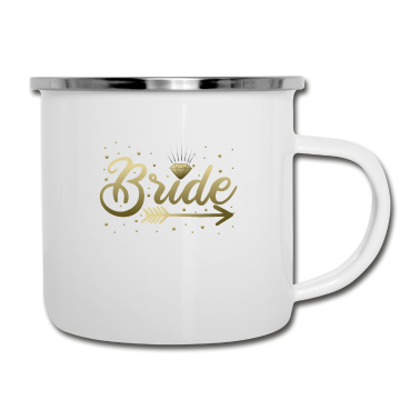 Hochzeit Emaille Tasse - Bride Baut Junggesellenabschied Hochzeit Gold