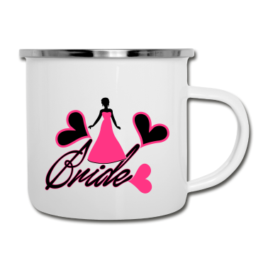 Hochzeit Emaille Tasse - Bride