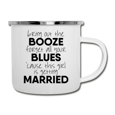 Hochzeit Emaille Tasse - Junggesellinnen JGA Squad Braut Team