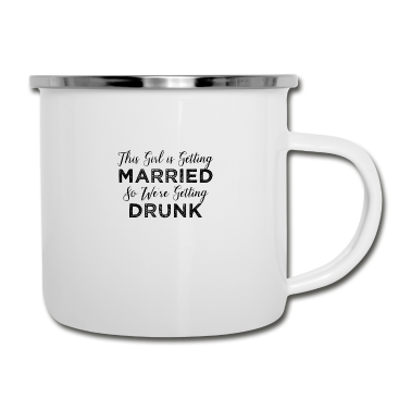 Hochzeit Emaille Tasse - Junggesellinnen JGA Squad Braut Team