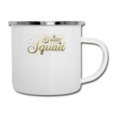 Hochzeit Emaille Tasse - Bride Squad Junggesellenabschied Hochzeit in Gold