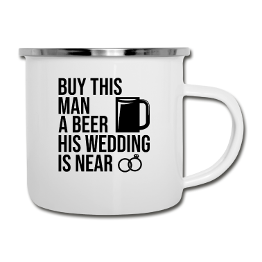 Hochzeit Emaille Tasse - Junggesellen JGA Bachelor Team Squad Bräutigam