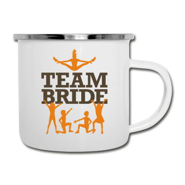 Hochzeit Emaille Tasse - Team Braut!