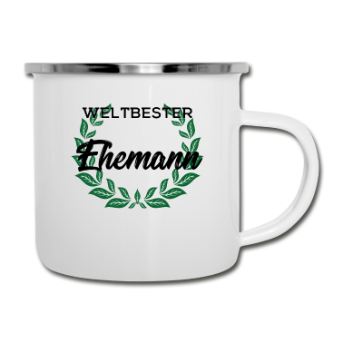 Hochzeit Emaille Tasse - Ehemann Familie Vater Geburtstag Papa Geschenk