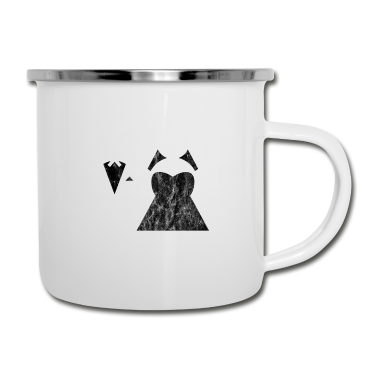Hochzeit Emaille Tasse - goobye life hello marriage used look