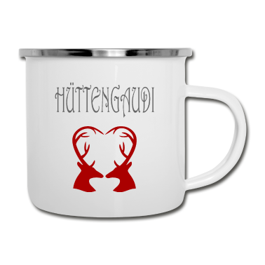 Hochzeit Emaille Tasse - Hüttengaudi für Liebende und Partylover