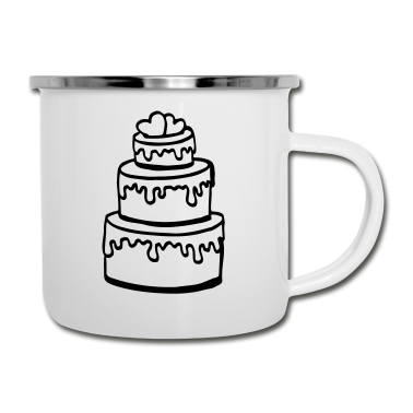 Hochzeit Emaille Tasse - Hochzeitstorte Hochzeitsparty Geschenk / wedding