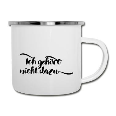 Hochzeit Emaille Tasse - Ich gehöre nicht dazu JGA stag do Polterabend