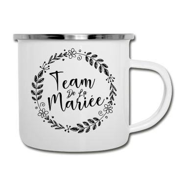 Hochzeit Emaille Tasse - Hochzeitsgeschenk des Brautteams
