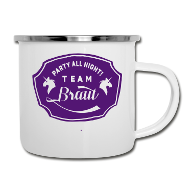 Hochzeit Emaille Tasse - Team Bride Braut JGA Hochzeit Einhorn Polterabend