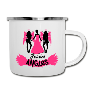 Hochzeit Emaille Tasse - Bride's angles