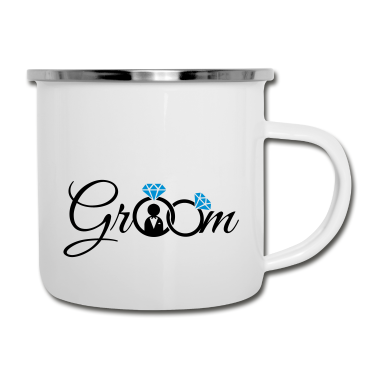 Hochzeit Emaille Tasse - Groom