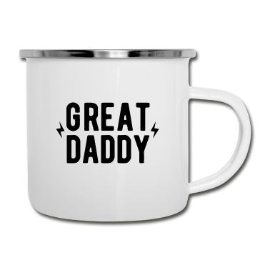 Hochzeit Emaille Tasse - Geschenk-Idee Papa I have a great dad
