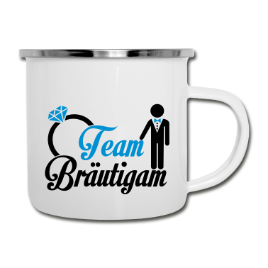 Hochzeit Emaille Tasse - Team Bräutigam