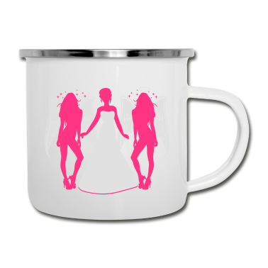 Hochzeit Emaille Tasse - Bride's Angles