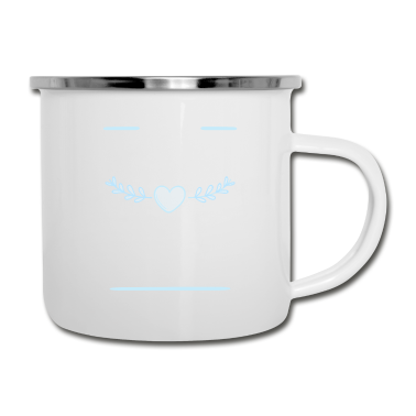Hochzeit Emaille Tasse - 5 Jahre verheirtatet 5. Hochzeitstag