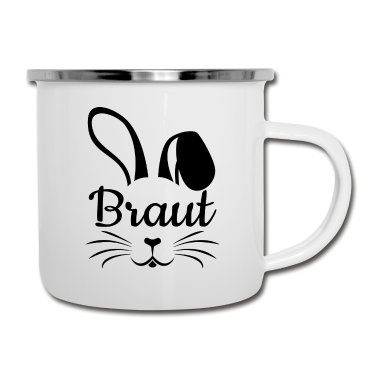 Hochzeit Emaille Tasse - Braut Geschenk Ehe Hochzeit Paar Poltern