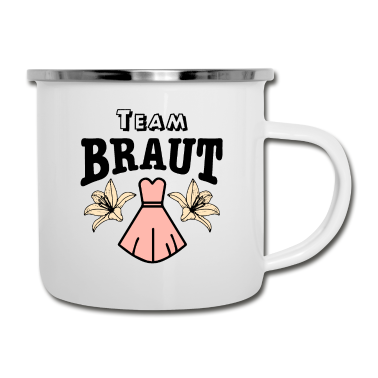 Hochzeit Emaille Tasse - Team braut Geschenk Hochzeit Paar Junggesellin