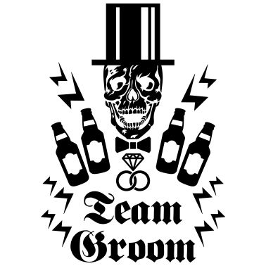 Motiv Skull Totenkopf Team Groom Zylinder Bier 118
