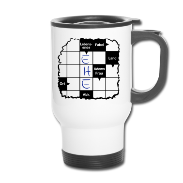 Hochzeit Thermobecher - JGA - Ehe - Kreuzworträtsel .../+