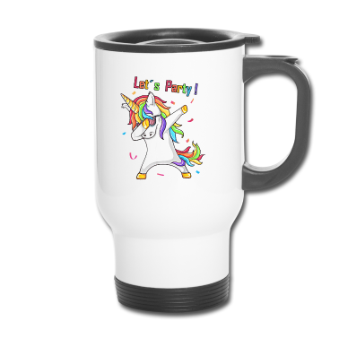 Hochzeit Thermobecher - Tanzendes Einhorn Dabbing Unicorn Party Geburtstag