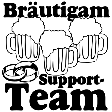 Motiv JGA - Bräutigam Support Team ..+