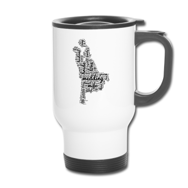 Hochzeit Thermobecher - Küssendes Paar Hochzeit Liebe Braut Bräutigam Kuss