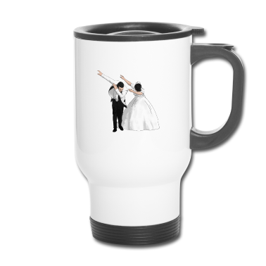 Hochzeit Thermobecher - Dabbing Dab Brautpaar JGA Hochzeit Geschenk