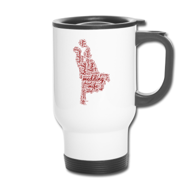 Hochzeit Thermobecher - Küssendes Paar Hochzeit Liebe Braut Bräutigam Kuss