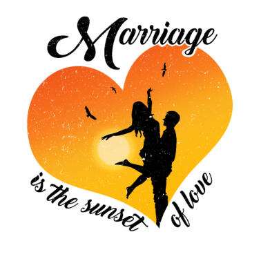 Motiv Ehepaar Silhouette Sonnenuntergang Geschenk