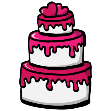 Motiv Hochzeitstorte Pink Geschenkidee - Herzen