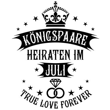 Motiv Königspaare heiraten im Juli Krone Hochzeit