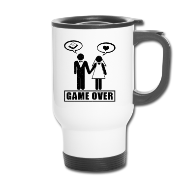 Hochzeit Thermobecher - Game Over | Hochzeitsgeschenk Ehepaar ESC