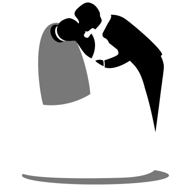 Motiv Romantische Kuss Pose von Braut und Bräutigam