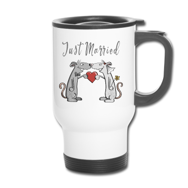 Hochzeit Thermobecher - Just Married - Hochzeit - Brautpaar - Liebe - Fun