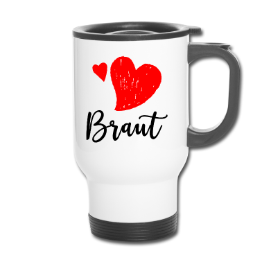 Hochzeit Thermobecher - Braut Liebesherz Hochzeit Geschenk