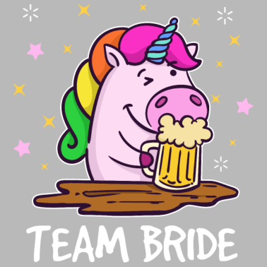 Motiv Team Braut Junggesellinnenabschied Einhorn