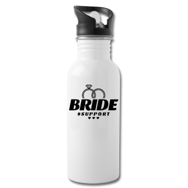 Hochzeit Trinkflasche - Braut Support Herz Team