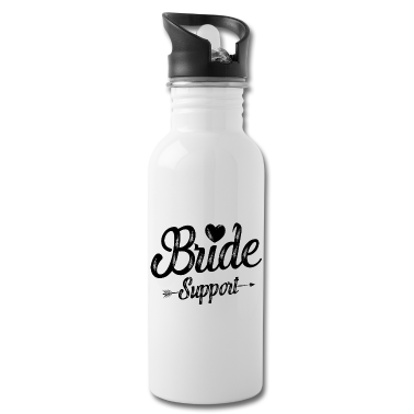 Hochzeit Trinkflasche - Braut Support Herz Team Junggesellinnen