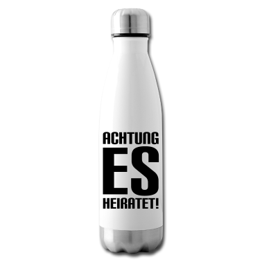 Hochzeit Trinkflasche - Achtung es heiratet!