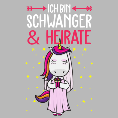 Motiv Einhorn Braut Schwanger Heirat Hochzeit Baby