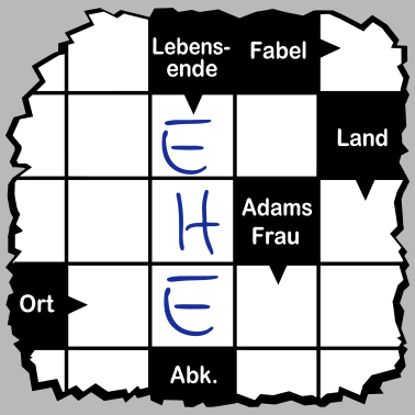 Motiv JGA - Ehe - Kreuzworträtsel .../+