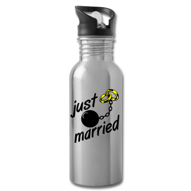 Hochzeit Trinkflasche - just married JGA ...+