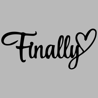 Motiv finally wedding Party Hochzeit Mr & Mrs Herz