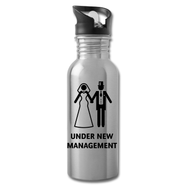 Hochzeit Trinkflasche - Under New Management (Polterabend, JGA, Hochzeit)