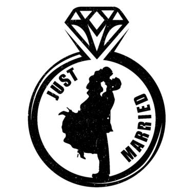 Motiv Just Married | Diamantring Hochzeitsring Geschenk