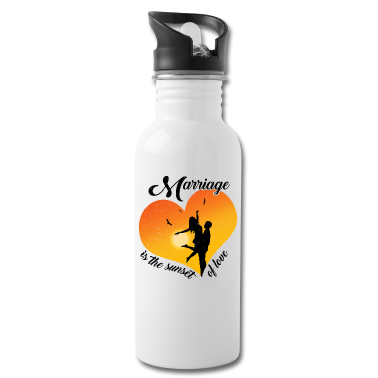 Hochzeit Trinkflasche - Ehepaar Silhouette Sonnenuntergang Geschenk
