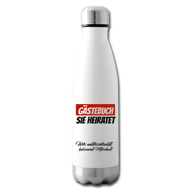 Hochzeit Trinkflasche - Hochzeitsparty Braut Bräutigam Gästebuch T-Shirt