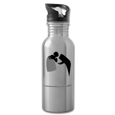 Hochzeit Trinkflasche - Romantische Kuss Pose von Braut und Bräutigam