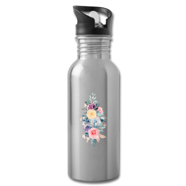 Hochzeit Trinkflasche - Aquarell Blumige Sonnenblume Hübscher Brautkranz